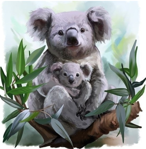 Special Order - Koalas 05 - Full Drill Diamond Painting - Specially ordered for you. Delivery is approximately 4 - 6 weeks.