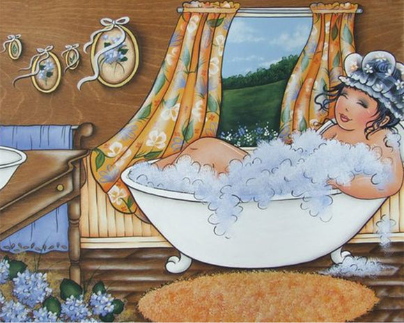 Lady In Tub - Full Drill Diamond Painting - Specially ordered for you. Delivery is approximately 4 - 6 weeks.