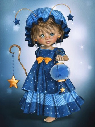 Little Girl in Blue - Full Drill Diamond Painting - Specially ordered for you. Delivery is approximately 4 - 6 weeks.