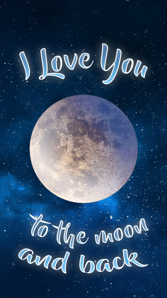 Love You Moon 02- Full Drill Diamond Painting - Specially ordered for you. Delivery is approximately 4 - 6 weeks.