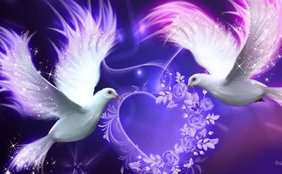 Special Order - Love Doves - Full Drill Diamond Painting - Specially ordered for you. Delivery is approximately 4 - 6 weeks.