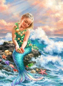 Special Order - Mermaid Collection 05 - Full Drill diamond painting - Specially ordered for you. Delivery is approximately 4 - 6 weeks.