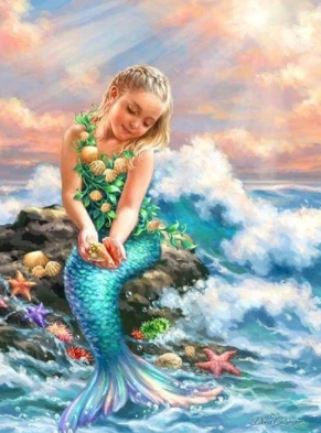 Mermaid Collection 05 - Full Drill Diamond Painting - Specially ordered for you. Delivery is approximately 4 - 6 weeks.