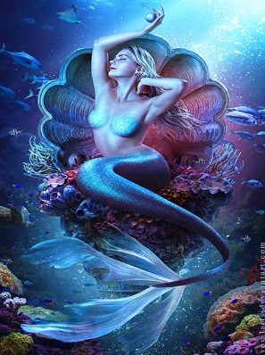 Mermaid Collection 09 - Full Drill Diamond Painting - Specially ordered for you. Delivery is approximately 4 - 6 weeks.