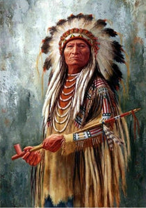 Native American 05 (2)- Full Drill Diamond Painting - Specially ordered for you. Delivery is approximately 4 - 6 weeks.