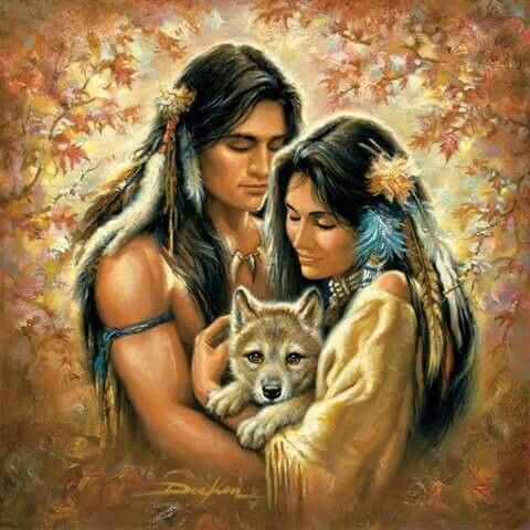 Special Order - Native Americans and Wolf Cub - Full Drill Diamond Painting - Specially ordered for you. Delivery is approximately 4 - 6 weeks.