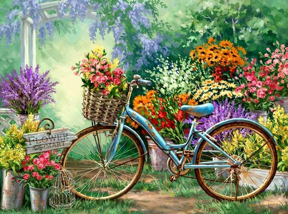 Old Bicycle- Full Drill Diamond Painting - Specially ordered for you. Delivery is approximately 4 - 6 weeks.