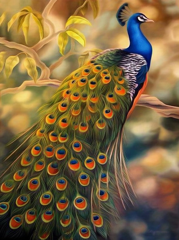 Peacock 2-  Full Drill Diamond Painting - Specially ordered for you. Delivery is approximately 4 - 6 weeks.