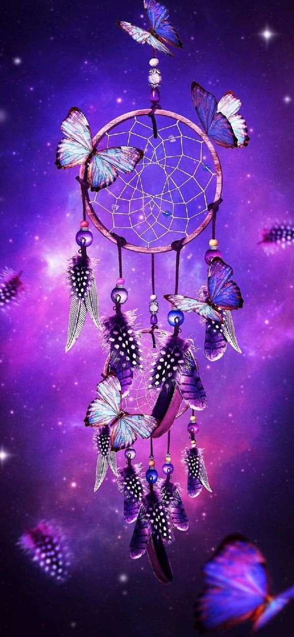 Pink And Purple Dreamcatcher- Full Drill Diamond Painting - Specially ordered for you. Delivery is approximately 4 - 6 weeks.