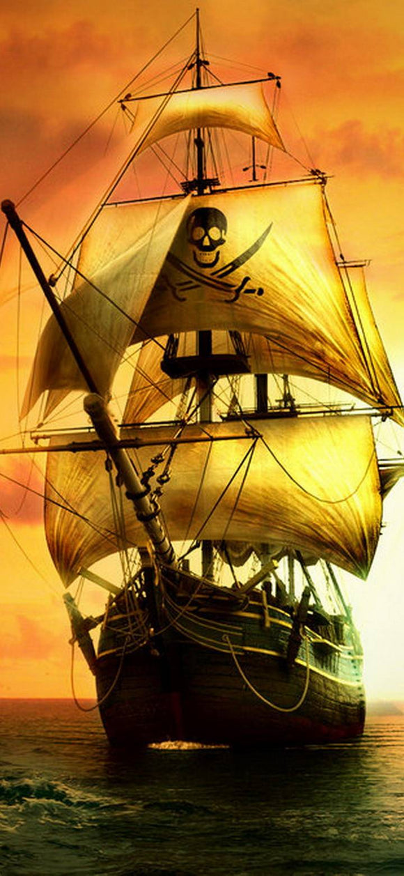 Pirate Ship 01- Full Drill Diamond Painting - Specially ordered for you. Delivery is approximately 4 - 6 weeks.