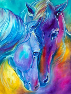 Pretty Horses- Full Drill Diamond Painting - Specially ordered for you. Delivery is approximately 4 - 6 weeks.