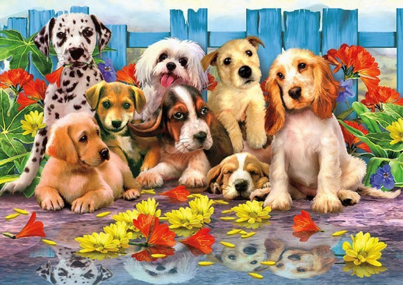 Puppies  - Full Drill Diamond Painting - Specially ordered for you. Delivery is approximately 4 - 6 weeks.