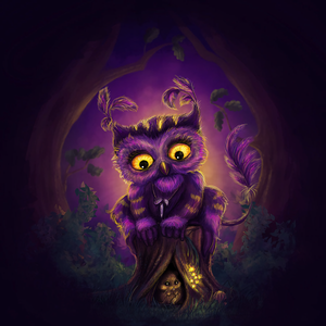 Purple Owl - Full Drill Diamond Painting - Specially ordered for you. Delivery is approximately 4 - 6 weeks.