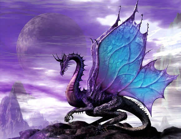 Purple Dragon - Full Drill Diamond Painting - Specially ordered for you. Delivery is approximately 4 - 6 weeks.