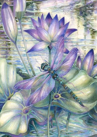 Purple Dragonfly - Full Drill Diamond Painting - Specially ordered for you. Delivery is approximately 4 - 6 weeks.