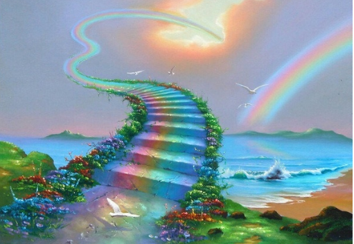 Rainbow Highway to Heaven- Full Drill Diamond Painting - Specially ordered for you. Delivery is approximately 4 - 6 weeks.