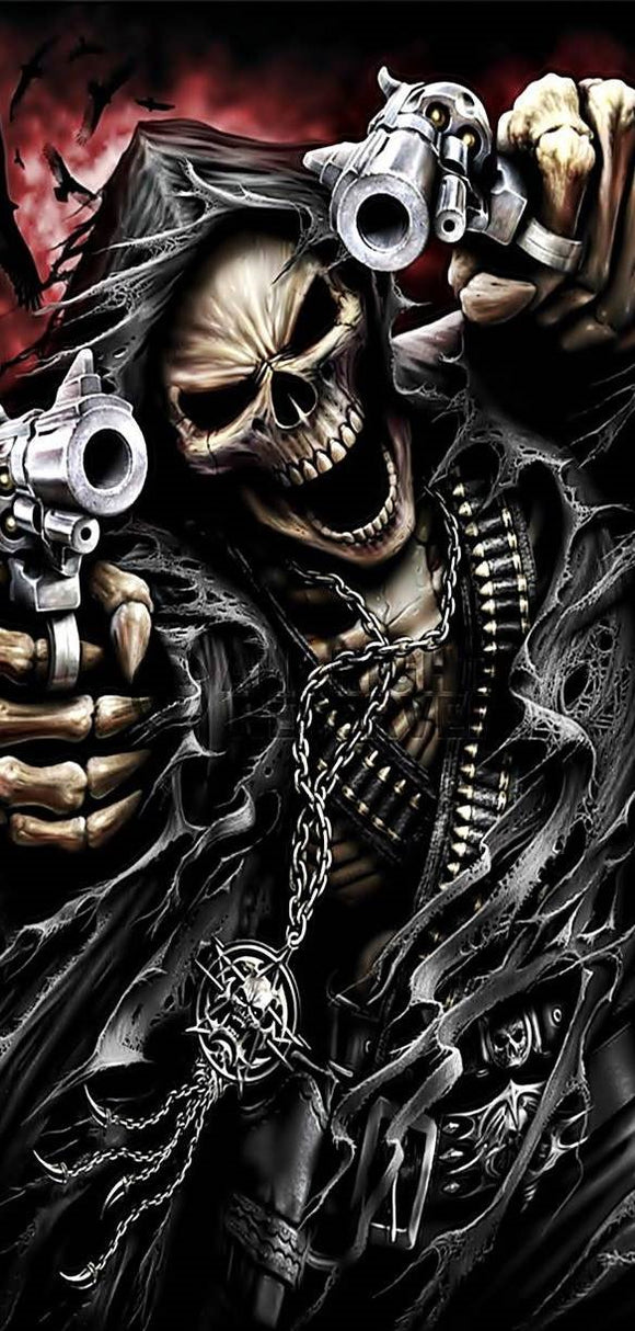 Reaper With Guns- Full Drill Diamond Painting - Specially ordered for you. Delivery is approximately 4 - 6 weeks.