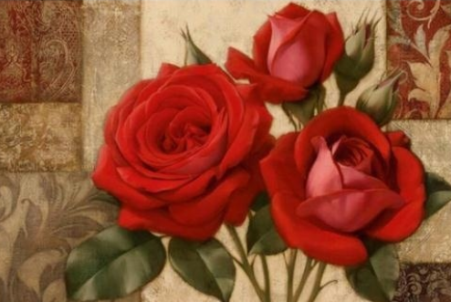 Roses on Browns- Full Drill Diamond Painting - Specially ordered for you. Delivery is approximately 4 - 6 weeks.