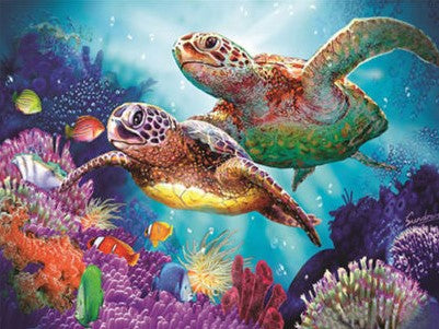 Sea Turtles- Full Drill Diamond Painting - Specially ordered for you. Delivery is approximately 4 - 6 weeks.