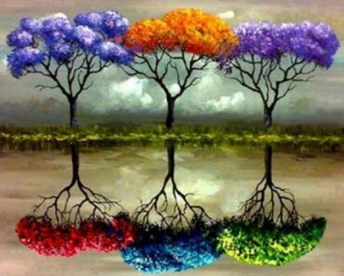 Special Order - Six Coloured Trees - Full Drill diamond painting - Specially ordered for you. Delivery is approximately 4 - 6 weeks.