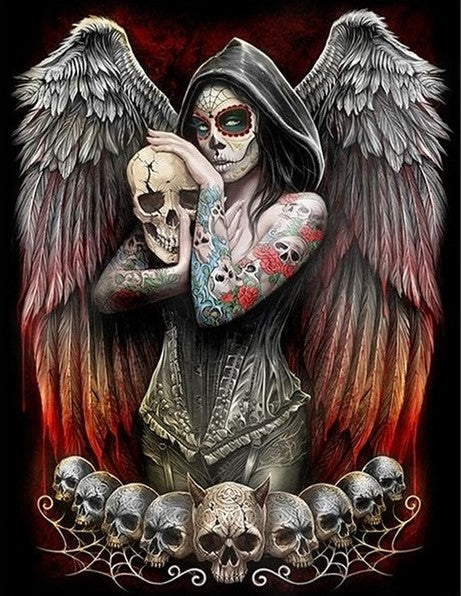 Special Order - Skull Angel - Full Drill diamond painting - Specially ordered for you. Delivery is approximately 4 - 6 weeks.