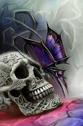 Special Order - Skull and Butterfly - Full Drill Diamond Painting - Specially ordered for you. Delivery is approximately 4 - 6 weeks.