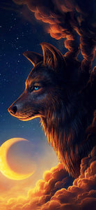 Sky Wolf- Full Drill Diamond Painting - Specially ordered for you. Delivery is approximately 4 - 6 weeks.