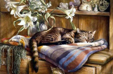 Special Order - Sleepy Cat - Full Drill Diamond Painting - Specially ordered for you. Delivery is approximately 4 - 6 weeks.