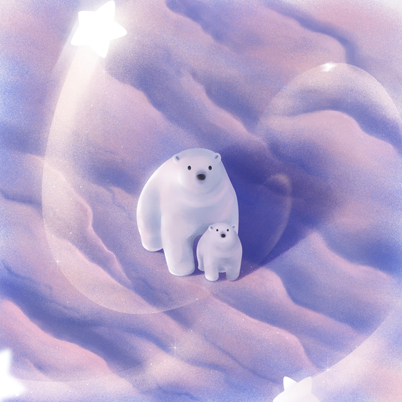 Star Polar Bears - Full Drill Diamond Painting - Specially ordered for you. Delivery is approximately 4 - 6 weeks.