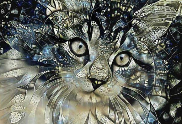 Kitten Abstract - Full Drill Diamond Painting - Specially ordered for you. Delivery is approximately 4 - 6 weeks.