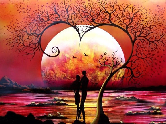 Special Order - Sunset Tree 2 - Full Drill diamond painting - Specially ordered for you. Delivery is approximately 4 - 6 weeks.