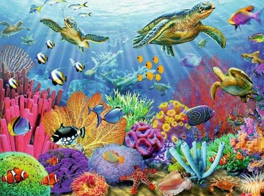 Under the Sea (2)- Full Drill Diamond Painting - Specially ordered for you. Delivery is approximately 4 - 6 weeks.