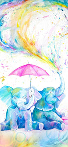 Watercolour Elephants 11- Full Drill Diamond Painting - Specially ordered for you. Delivery is approximately 4 - 6 weeks.