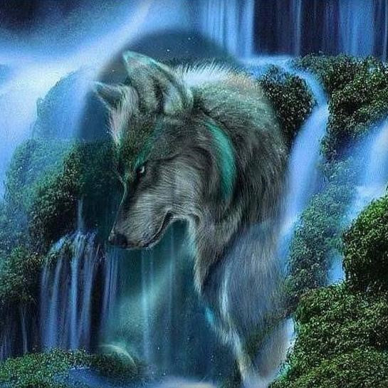 Special Order - Waterfall Wolf - Full Drill Diamond Painting - Specially ordered for you. Delivery is approximately 4 - 6 weeks.