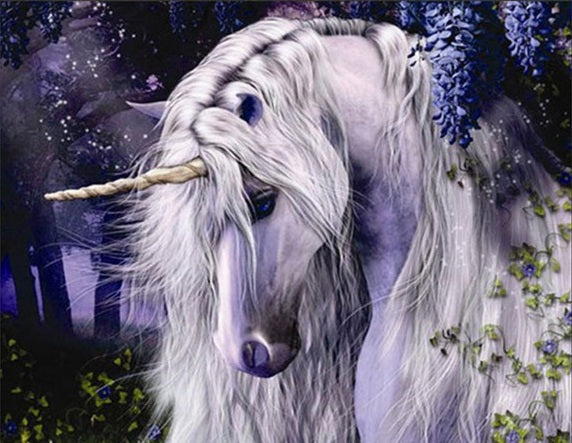 White Unicorn full- Full Drill Diamond Painting - Specially ordered for you. Delivery is approximately 4 - 6 weeks.