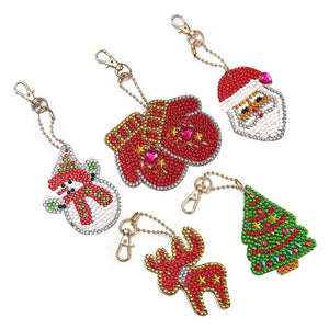 Diamond Painting Keychains -  CHRISTMAS - Set of 5