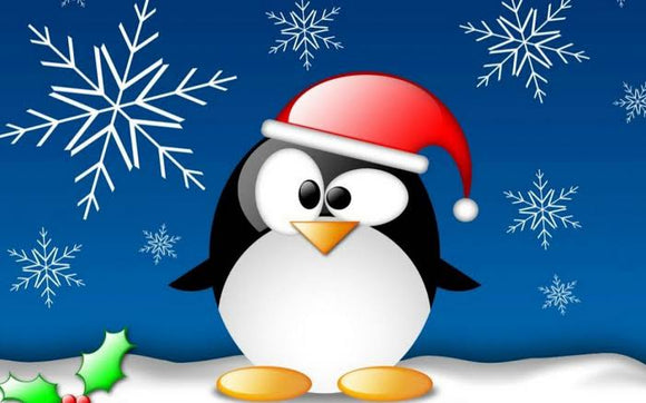 Christmas Penguin- Full Drill Diamond Painting - Specially ordered for you. Delivery is approximately 4 - 6 weeks.