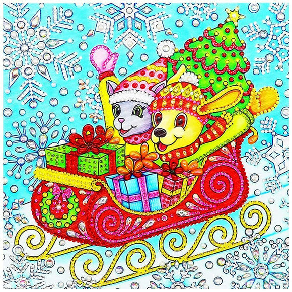 Diamond Painting Kit - Special Gems - Christmas Sleigh