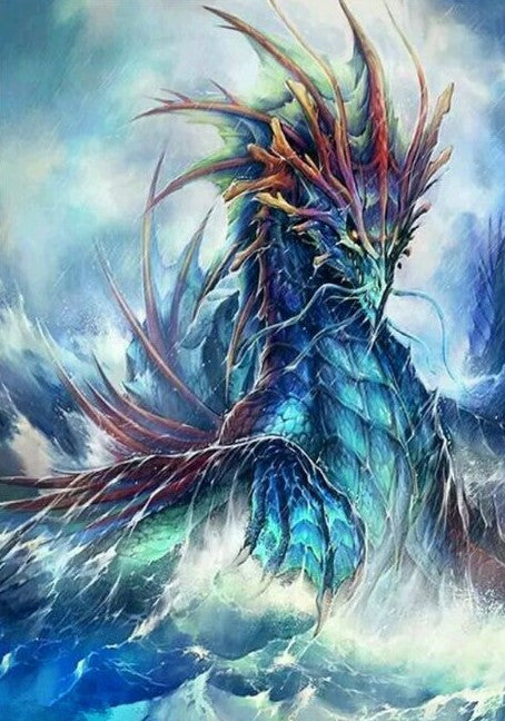 Dragon In Water (2)- Full Drill Diamond Painting - Specially ordered for you. Delivery is approximately 4 - 6 weeks.