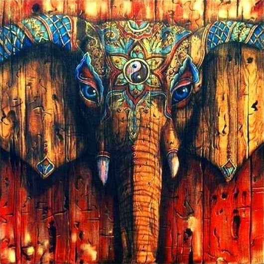 Special Order - Elephant Painted Wood - Full Drill Diamond Painting - Specially ordered for you. Delivery is approximately 4 - 6 weeks.
