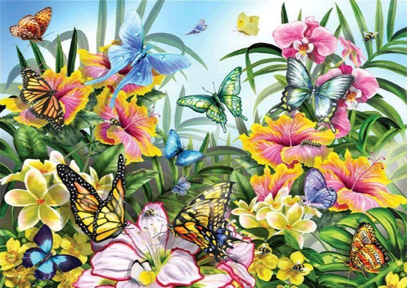 Flowers And Butterflies 3- Full Drill Diamond Painting - Specially ordered for you. Delivery is approximately 4 - 6 weeks.