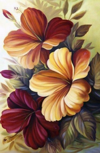 Flowers In Brown And Red- Full Drill Diamond Painting - Specially ordered for you. Delivery is approximately 4 - 6 weeks.