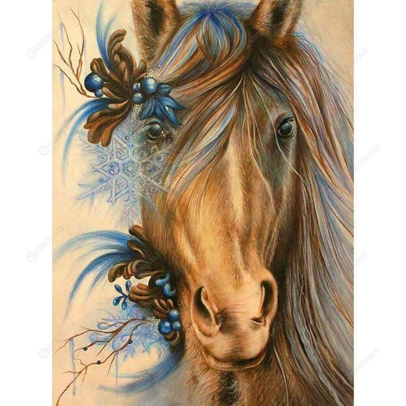 Pretty horse blue- Full Drill Diamond Painting - Specially ordered for you. Delivery is approximately 4 - 6 weeks.
