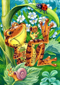 Relaxed frog - Full Drill Diamond Painting - Specially ordered for you. Delivery is approximately 4 - 6 weeks.