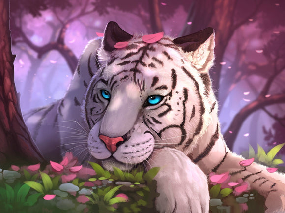 White tiger (2)- Full Drill Diamond Painting - Specially ordered for you. Delivery is approximately 4 - 6 weeks.