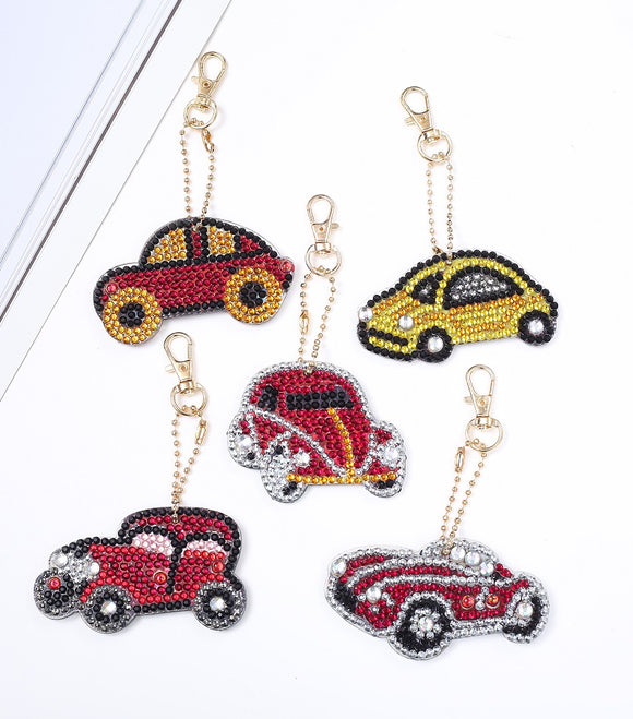 Diamond Painting Keychains -  CARS - Set of 5