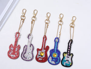 Diamond Painting Keychains - GUITARS - Set of 5